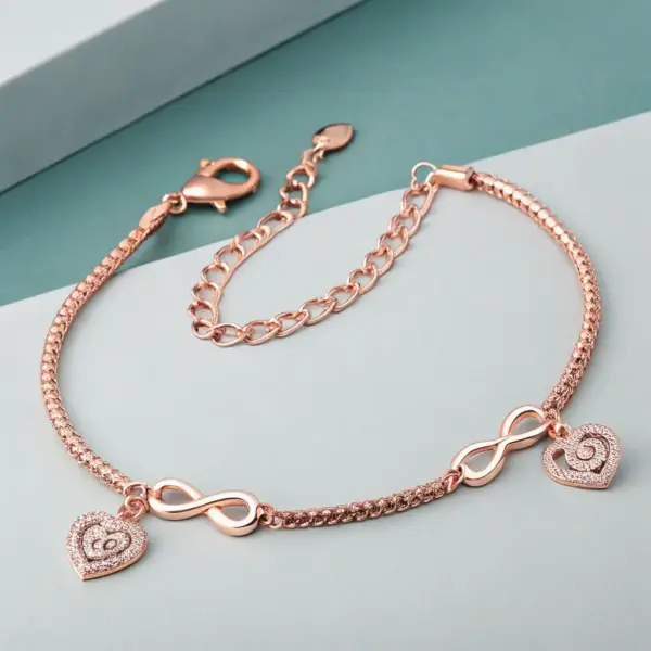 Pulsera de oro rosa