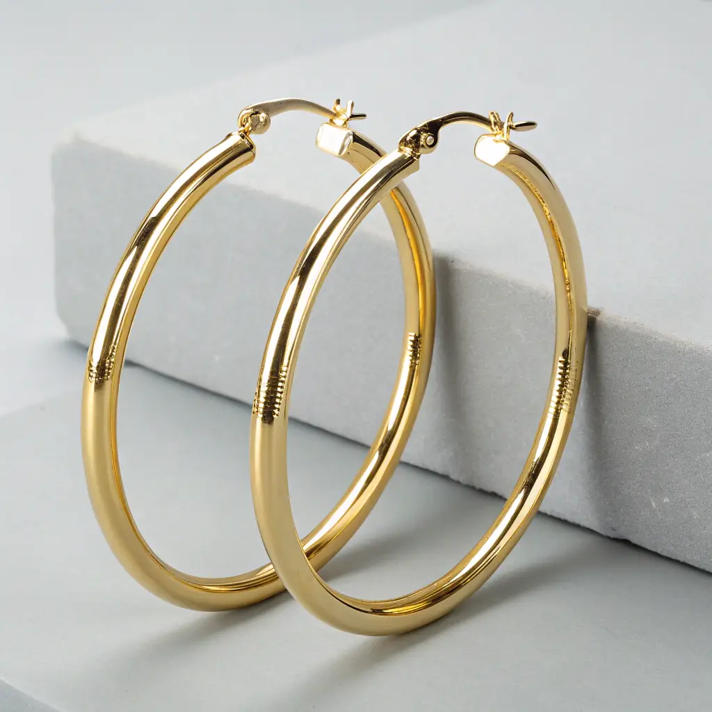 Pendientes de aro dorados