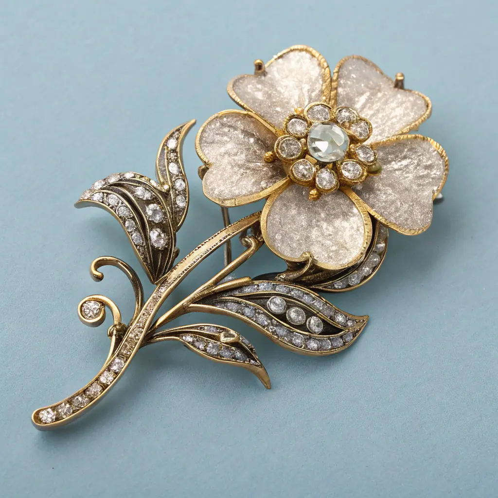 Broche de flor vintage